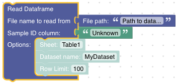 Read Dataframe Block with simple options