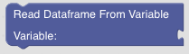 read dataframe from variable block